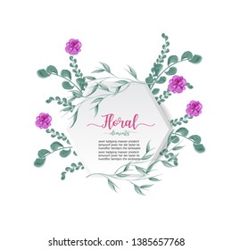 watercolor floral greeting card. flower and leaves,wedding invitation