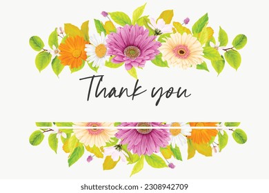 watercolor floral invitation card design