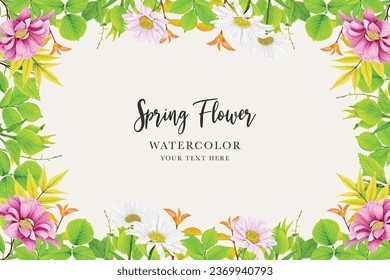 watercolor floral invitation card set