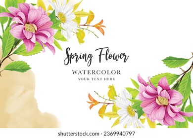 watercolor floral invitation card set