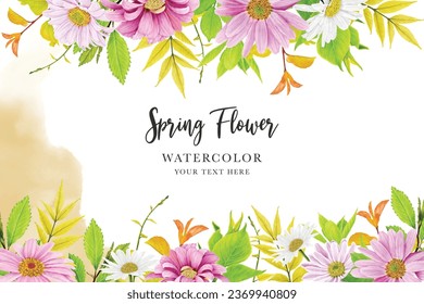 watercolor floral invitation card set
