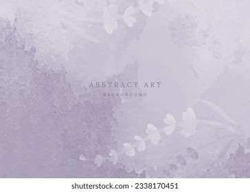 Watercolor floral lavender background. Abstract art template for card, wall decor, banner, cover.
