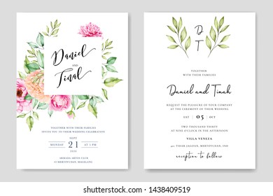 Beautiful Wedding Invitation Card Design Template Stock Vector (Royalty ...