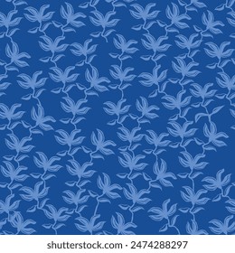 Watercolor floral ornament. Seamless pattern of wildflowers