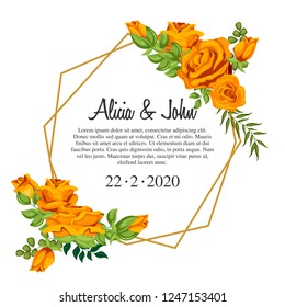 watercolor floral ornament for wedding invitation design