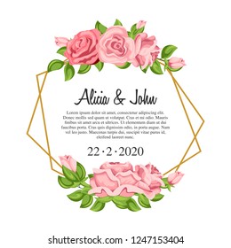 watercolor floral ornament for wedding invitation design