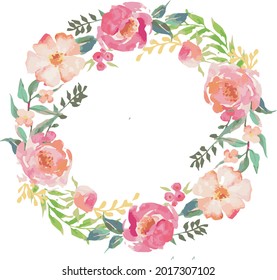 vector de aert de pintura floral de acuarela