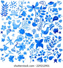 watercolor floral pattern
