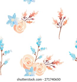 Watercolor floral pattern