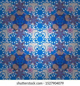 Watercolor floral pattern in blue, purple and gray colors. Vector romantic background for web pages, wedding invitations, textile, wallpaper.