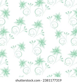 plantilla vectorial de diseño de patrones florales de acuarela