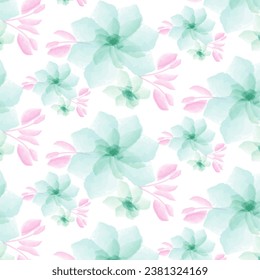 watercolor floral pattern design vector template