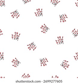 Watercolor floral pattern design. Vector and seamless. 