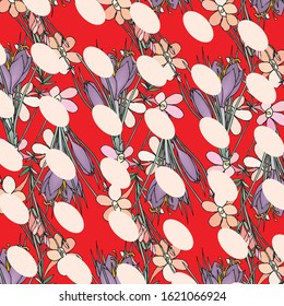 watercolor floral pattern, Ditsy floral background. Floral background for textiles- vector pattern 