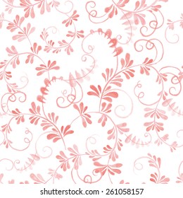 watercolor floral pattern. seamless vector illustration