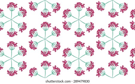 Watercolor floral pattern. Vector illustration. Seamless hand drawn pattern. Can be used for wallpaper, background. 