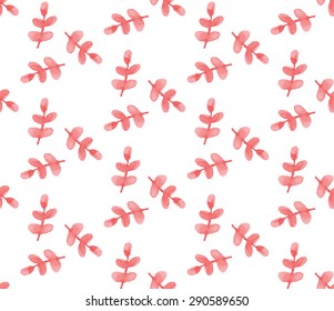 Watercolor floral pattern. Vector illustration. Seamless hand drawn pattern. Can be used for wallpaper, background.
