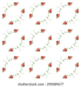 Watercolor floral pattern. Vector illustration. Seamless hand drawn pattern. Can be used for wallpaper, background.
