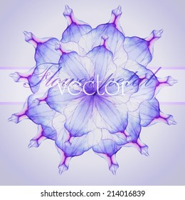 Watercolor floral round patterns. Vectorized watercolor drawing.  