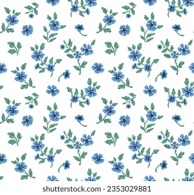 watercolor floral seamless flower repeat vector pattern 