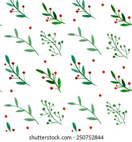Watercolor floral seamless pattern 