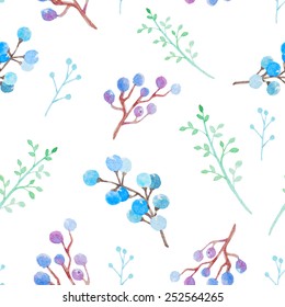 Watercolor floral seamless pattern