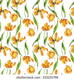 watercolor floral seamless pattern