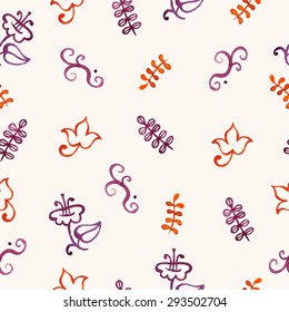 Watercolor floral seamless pattern