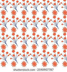  Watercolor floral seamless pattern  baground