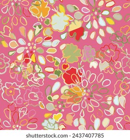 Watercolor floral seamless pattern. Contemporary print for wedding stationary, greetings, wallpapers, fashion and cards. 