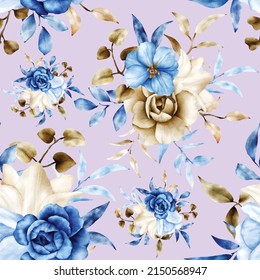 watercolor floral seamless pattern design