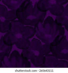 Watercolor floral seamless pattern. Vector illustration