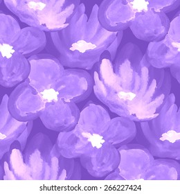 Watercolor floral seamless pattern. Vector illustration