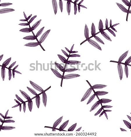Watercolor floral seamless pattern. Vector illustration.