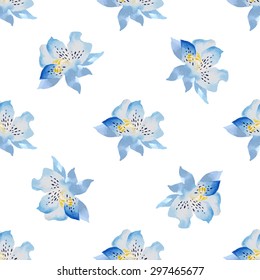 Watercolor floral seamless pattern.Hand drawn texture with leaf.