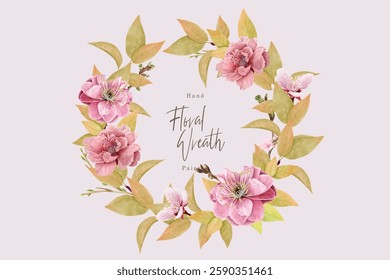 watercolor floral spring wedding invitation card set