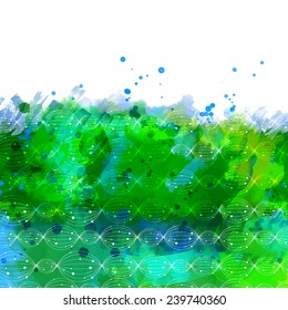 Watercolor floral texture. Vector background. Stains, paints, blot. Abstract.
