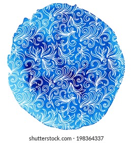 Watercolor floral vector background. Can be used for wallpaper, background, surface textures, pattern fills, pack, web page.