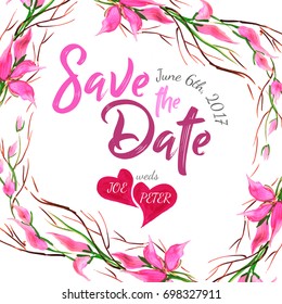Watercolor Floral Wedding Card