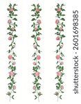 Watercolor Flower Arrangement Straight 3 Column