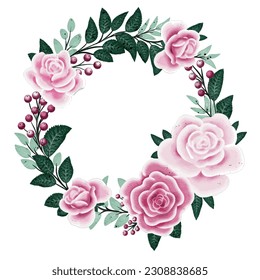 Watercolor flower arrangement. Vector illustration.