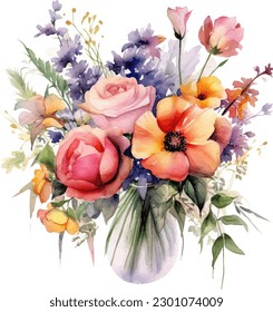 Watercolor Flower Arrangements Florals design