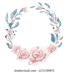 watercolor flower arrangements, wreath decorating design. greeting cards banner print invitation.