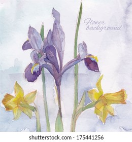 watercolor flower background