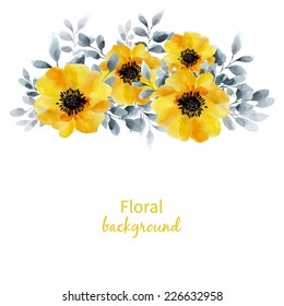 Watercolor flower background