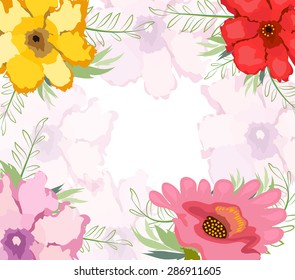 Watercolor flower background