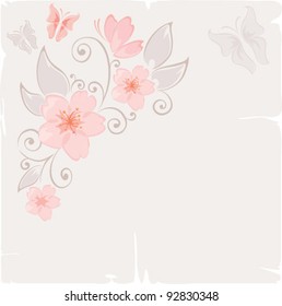 Watercolor flower background