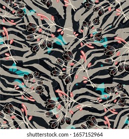 Watercolor Flower background.  Liberty style. fabric, covers, manufacturing, wallpapers, print, gift wrap.