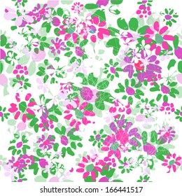 Watercolor flower background. seamless. Vector