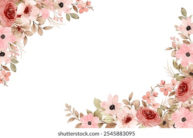 Vetor de fundo de flor de aquarela para design